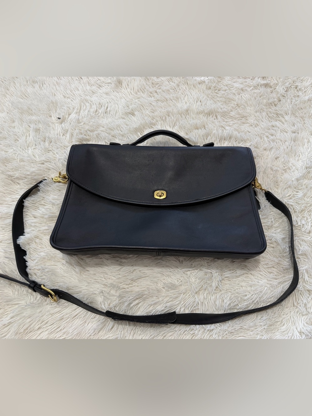 Coach Vintage Black Briefcase - Style k70E-5265 - black